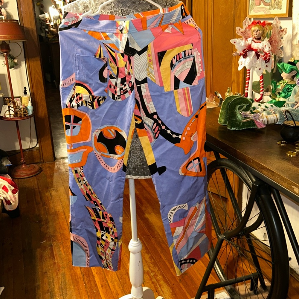 Emilio Pucci Multicolor Abstract Capris